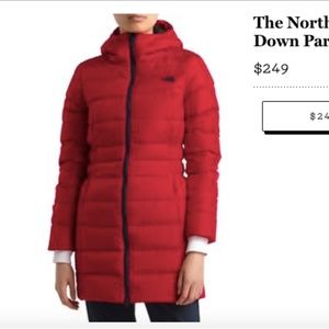 North Face red winter coat!